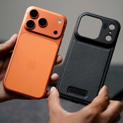 iPhone 17 Pro Aeroflex Aluminum Metal Leather Case with Fragrance Aroma - Gray