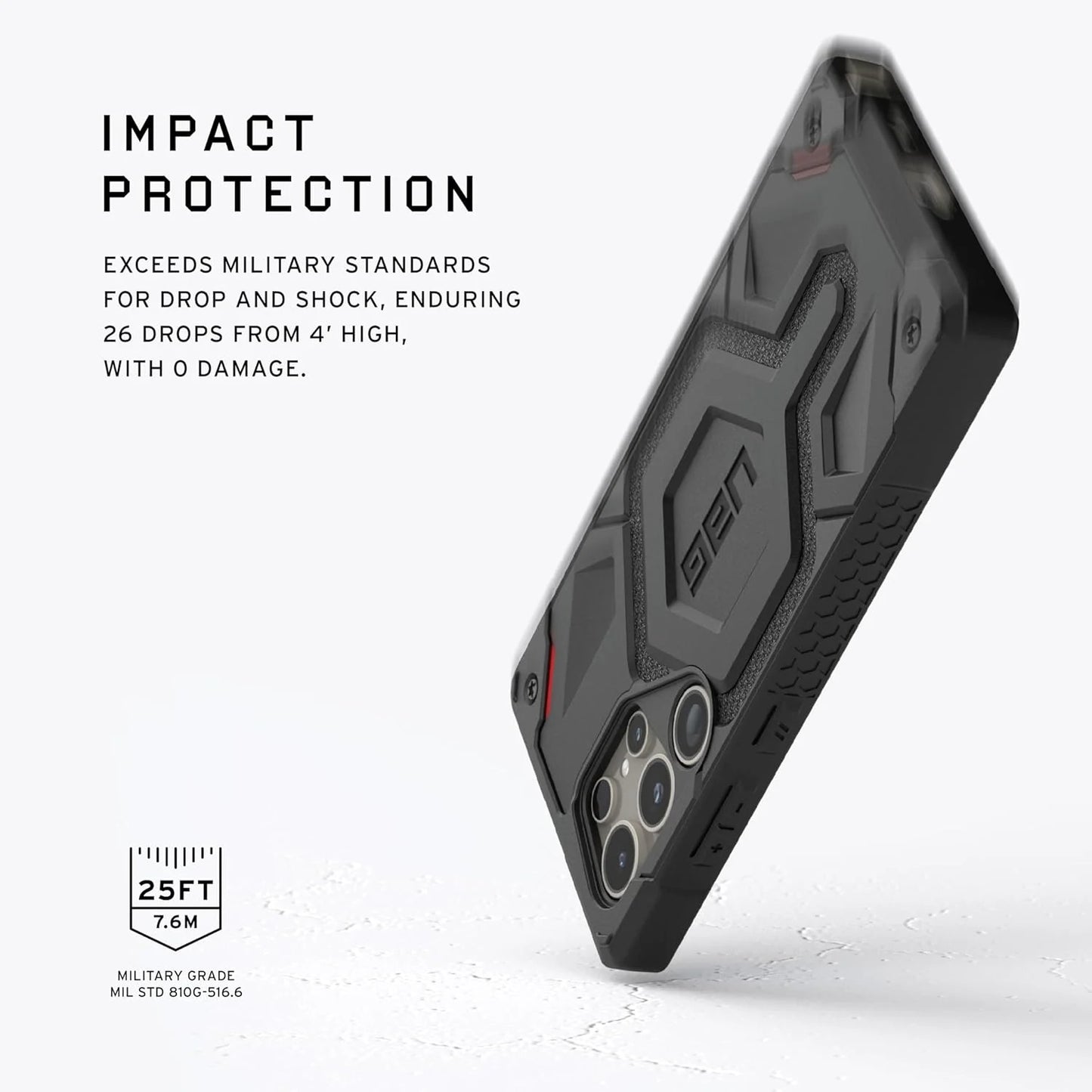 Samsung Galaxy S23 Ultra UAG Monach Pro Kevlar Rugged Armor Magsafe Case - Silver