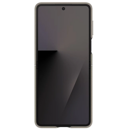Samsung Galaxy Z Flip7 Leather Protective Shell Cover Back Cover - Titanium