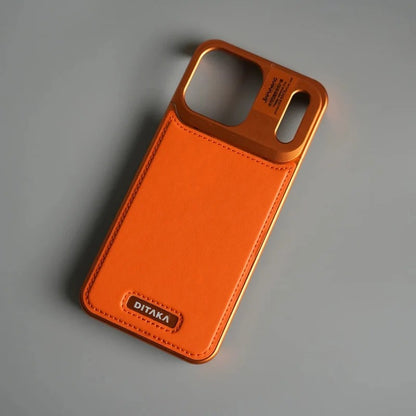 iPhone 18 Pro Max Aero Flex Metallic Leather MagSafe Case with Aroma - Orange