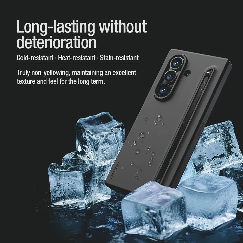 Samsung Galaxy Z Fold8 Ultra Nillkin Flex Pure Silicone Coated Case with S Pen Holder – Black
