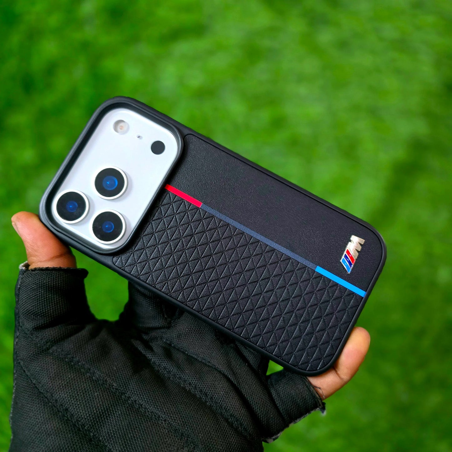 iPhone 17 Pro Case BMW M Sport Performance Series Leather Back Cover