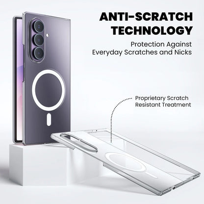 Samsung Z Fold8 Ultra Transparent Case, Crystal Clear Anti-Yellowing Back Cover with Magsafe