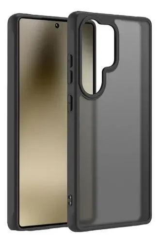 Samsung Galaxy S25 Ultra Rugged Frosted Matte Shock Proof Slim Back Cover - Black