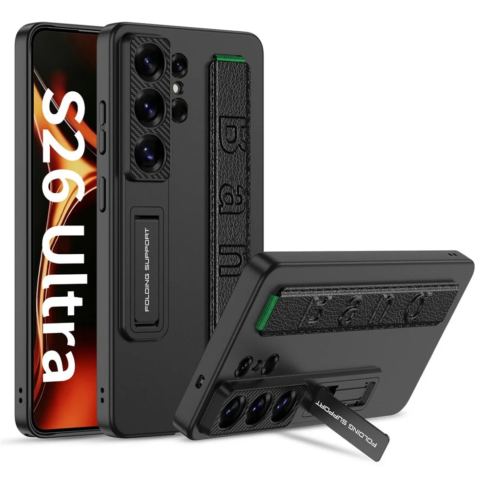 Samsung Galaxy S26 Ultra 5G GKK Mech Style Ultra-thin Folding PC Case with Camera Glass Protection