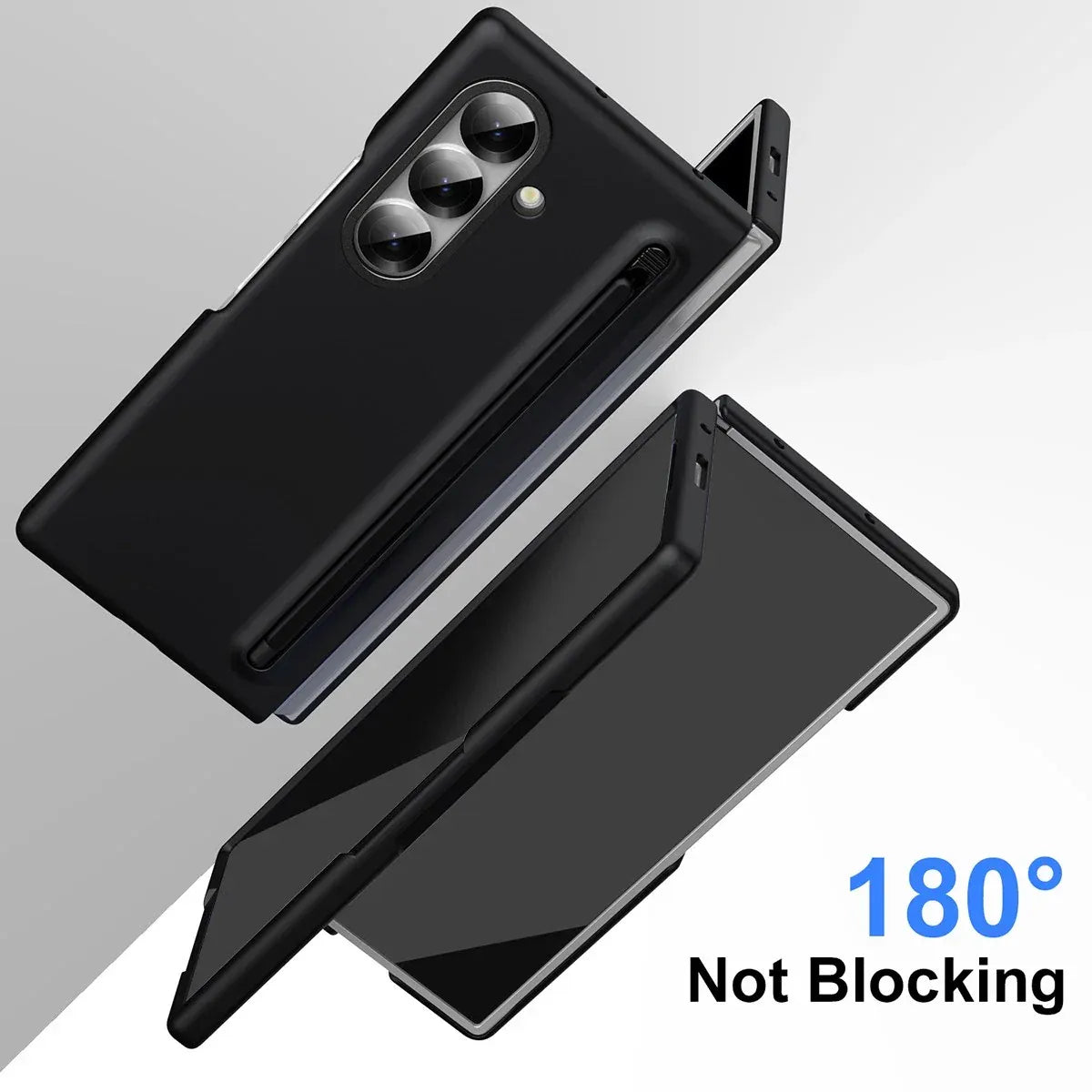 Samsung Galaxy Z Fold 6 Skin Feel S Pen Case with Front Glass Protection & Stylus