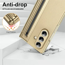 Samsung Galaxy Z Fold7 Plating Leather Case with Stylus & Glass Protection