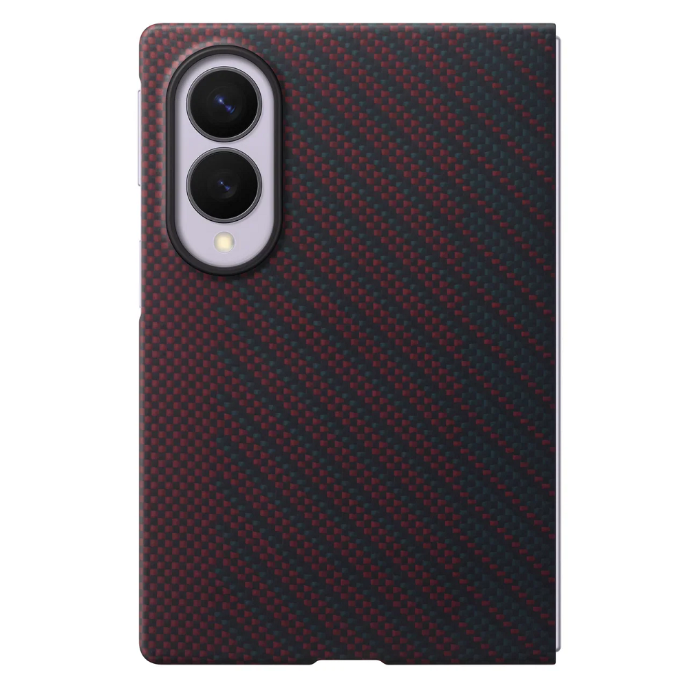 Samsung Z Fold8 Carbon Case, 0.8mm Slim Carbon Fiber Back Cover with Magsafe - Wine