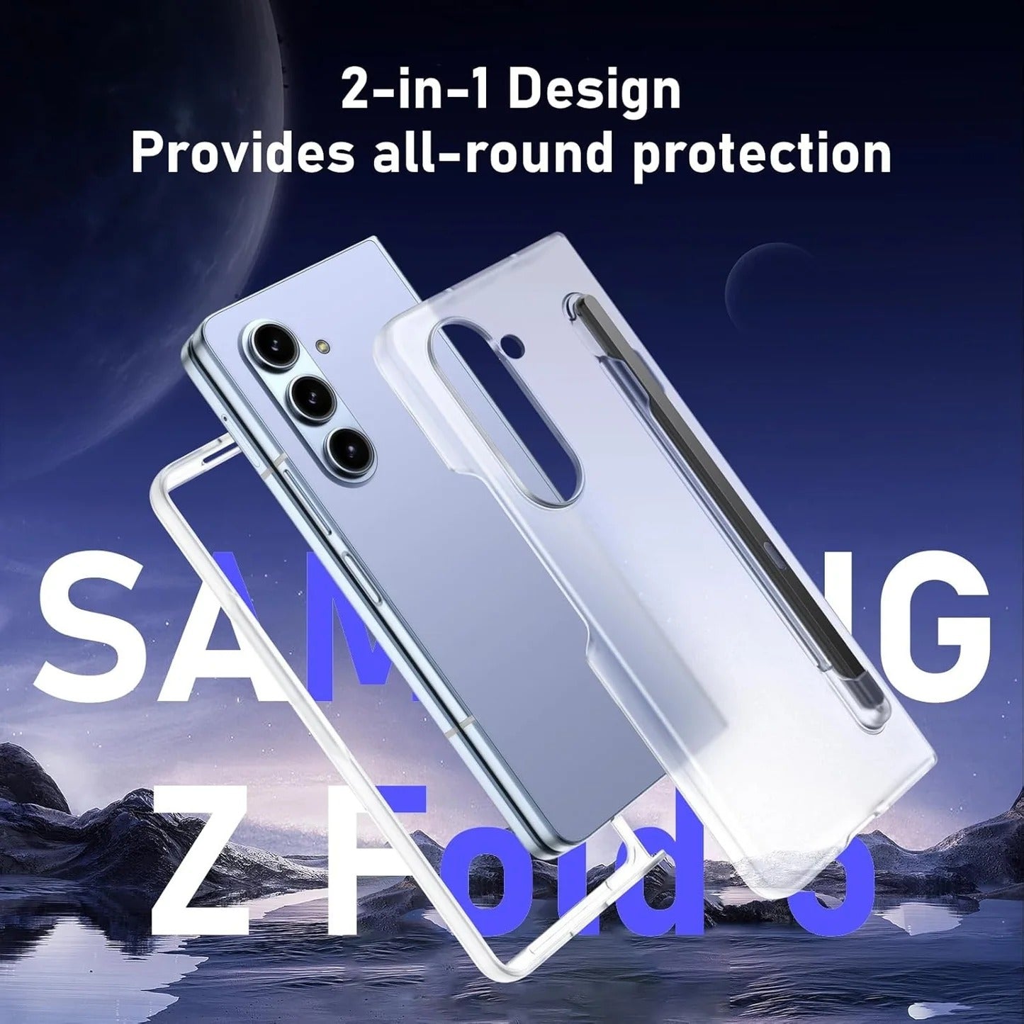 Samsung Z Fold8 Ultra Transparent Case, Crystal Clear Anti-Yellowing Cover with Spen
