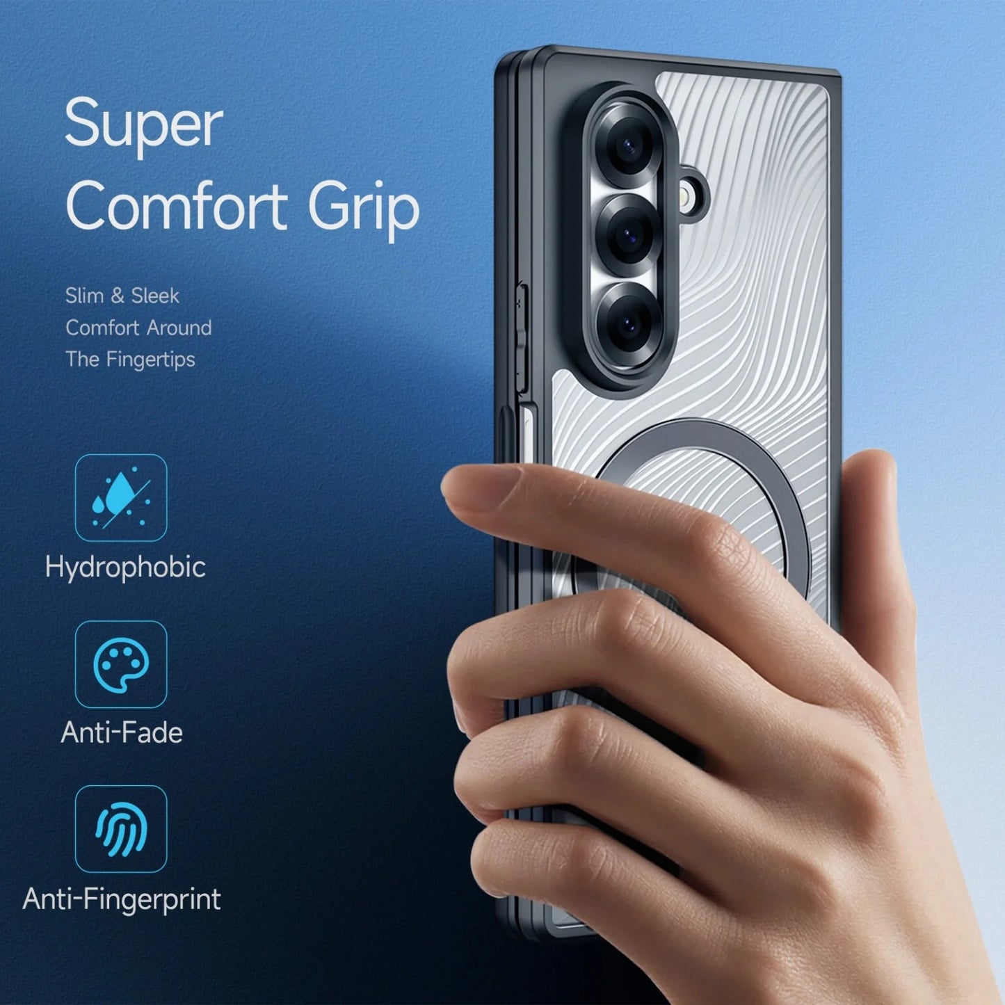 Samsung Galaxy Z Fold 7 5G DUCIS AIMO Series Matte Frosted Magsafe Case - Black