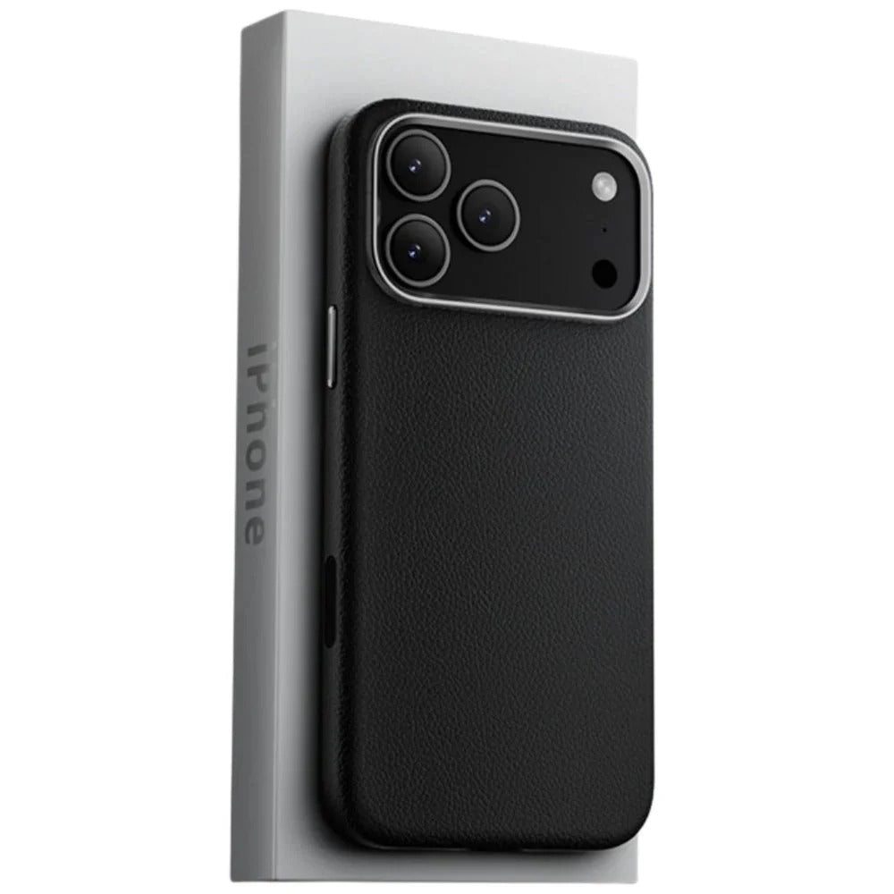 iPhone 17 Pro Business Style Leather Case with Camera Control Button