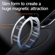 Samsung Z Fold8 Ultra SULADA Leather Case, S-View Window Magnetic Ring Holder Kickstand Cover with Magsafe