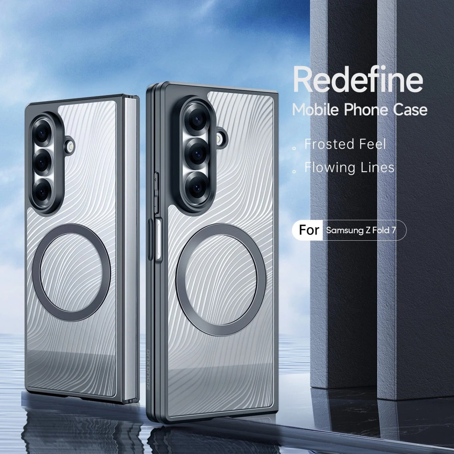 Samsung Galaxy Z Fold 7 5G DUCIS AIMO Series Matte Frosted Magsafe Case - Black