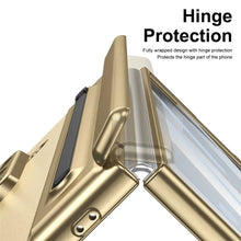 Samsung Galaxy Z Fold7 Plating Leather Case with Stylus & Glass Protection