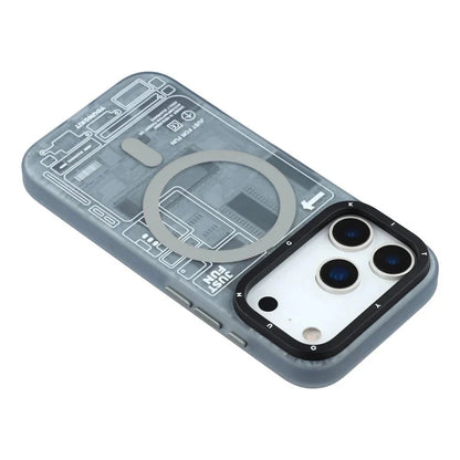 iPhone 18 Pro YOUNGKIT Case, Technology Series Matte Finish Magsafe Back Cover - Gray