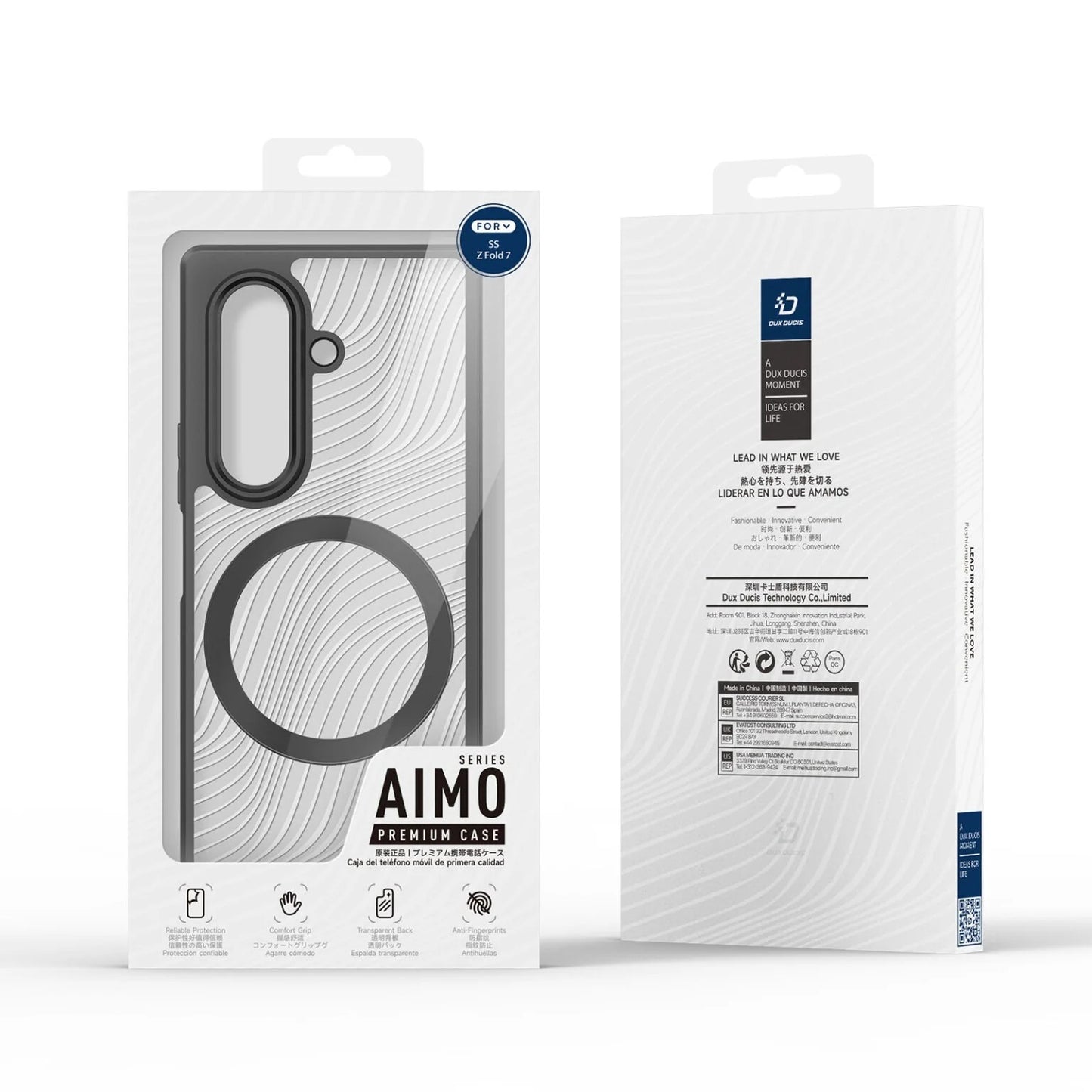 Samsung Galaxy Z Fold 7 5G DUCIS AIMO Series Matte Frosted Magsafe Case - Black