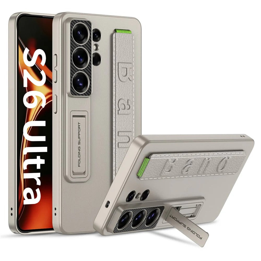 Samsung Galaxy S26 Ultra 5G GKK Mech Style Ultra-thin Folding PC Case with Camera Glass Protection