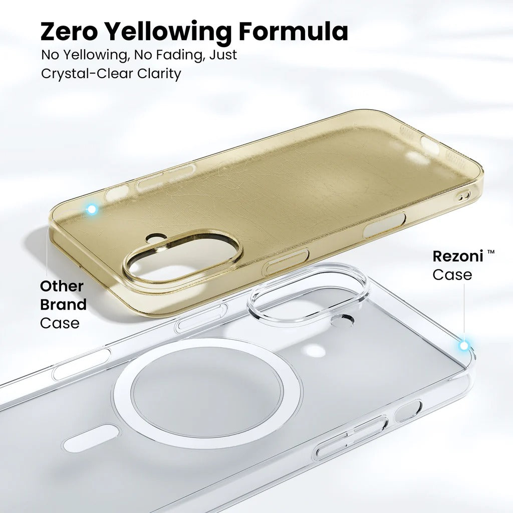 iPhone 17 Cristal Clear Magsafe Back Cover with IC Animation - Transparent