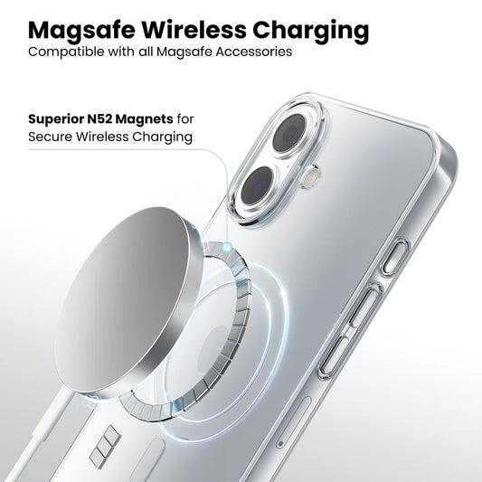 iPhone 17 Cristal Clear Magsafe Back Cover with IC Animation - Transparent