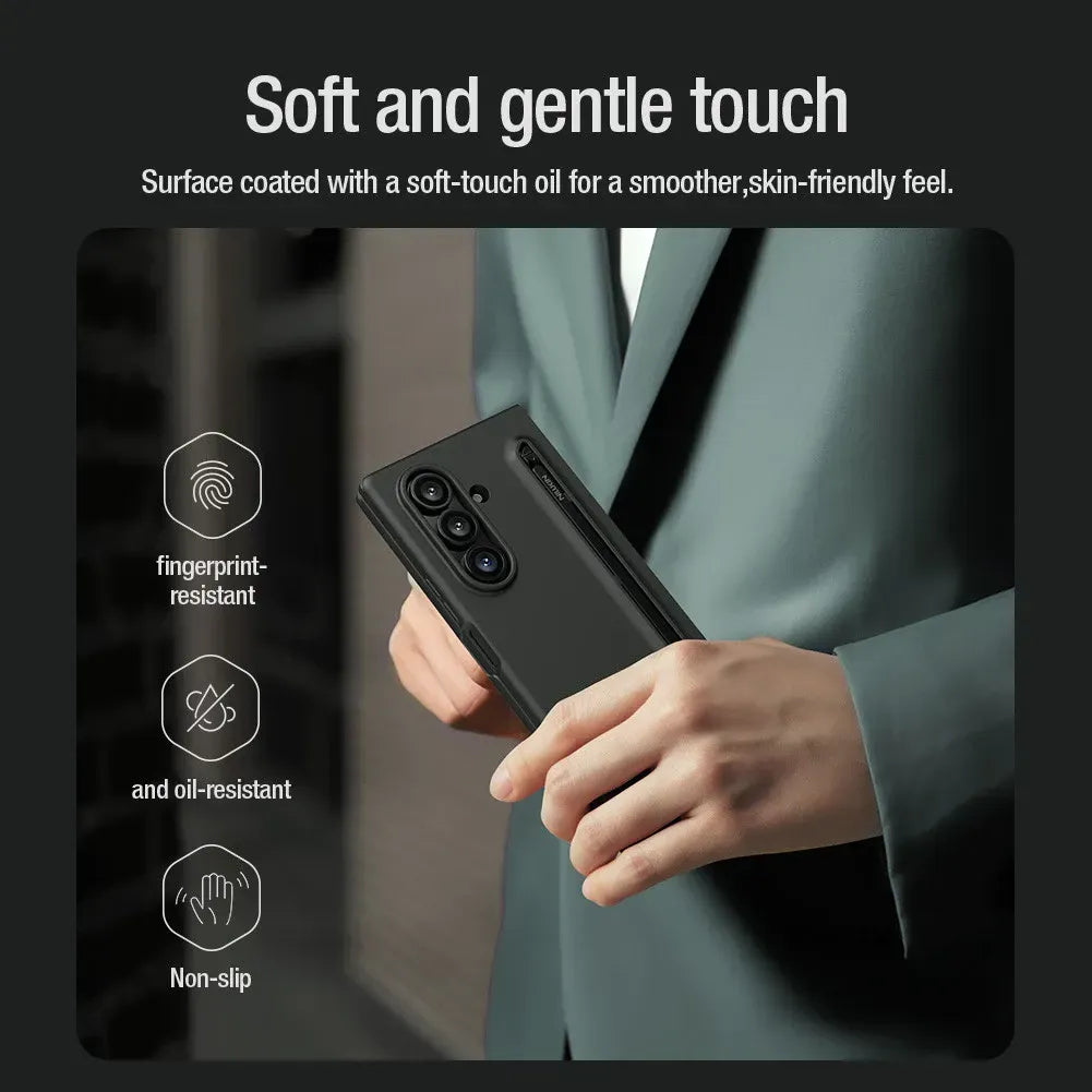Samsung Galaxy Z Fold8 Ultra Nillkin Flex Pure Silicone Coated Case with S Pen Holder – Black