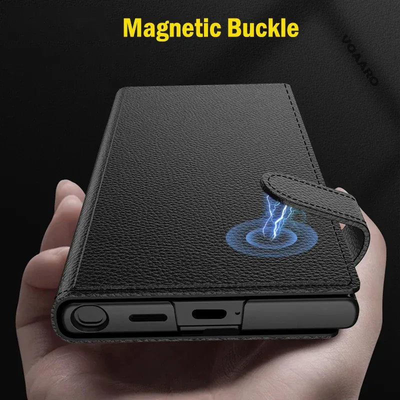 Samsung Galaxy S24 Ultra GKK Clamshell Leather Flip Wallet Case Cover