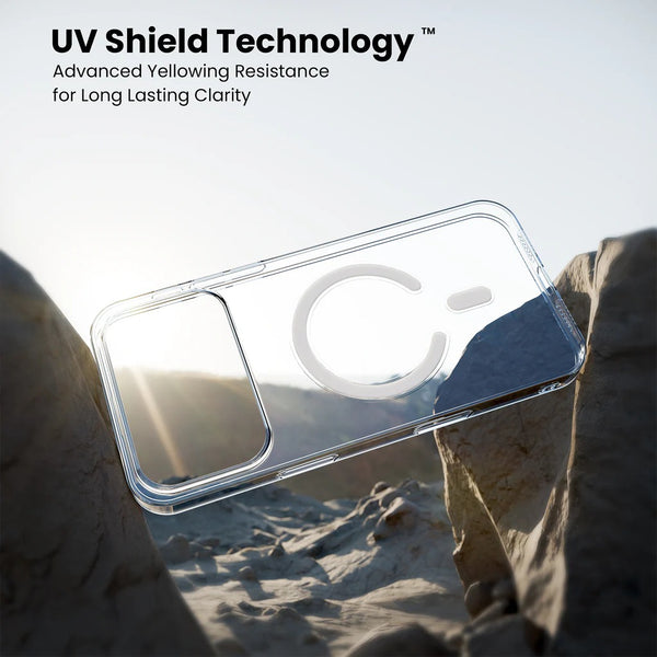 iPhone 17 Pro Max Cristal Clear Magsafe Case with IC Animation - Transparent