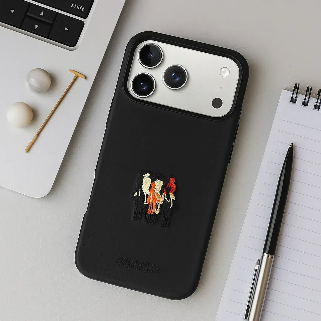 iPhone 17 Pro Max Santa Barbara Justin Series Leather Case with Magsafe - Black