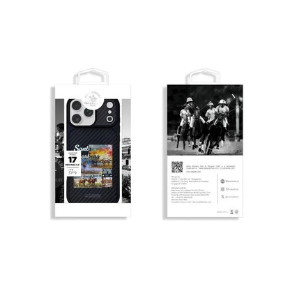 iPhone 18 Pro Max Carbon Case, Original Santa Barbara Elvis Series Carbon Back Cover - Black