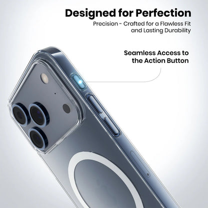 iPhone 17 Pro Cristal Clear Magsafe Case with IC Animation - Transparent