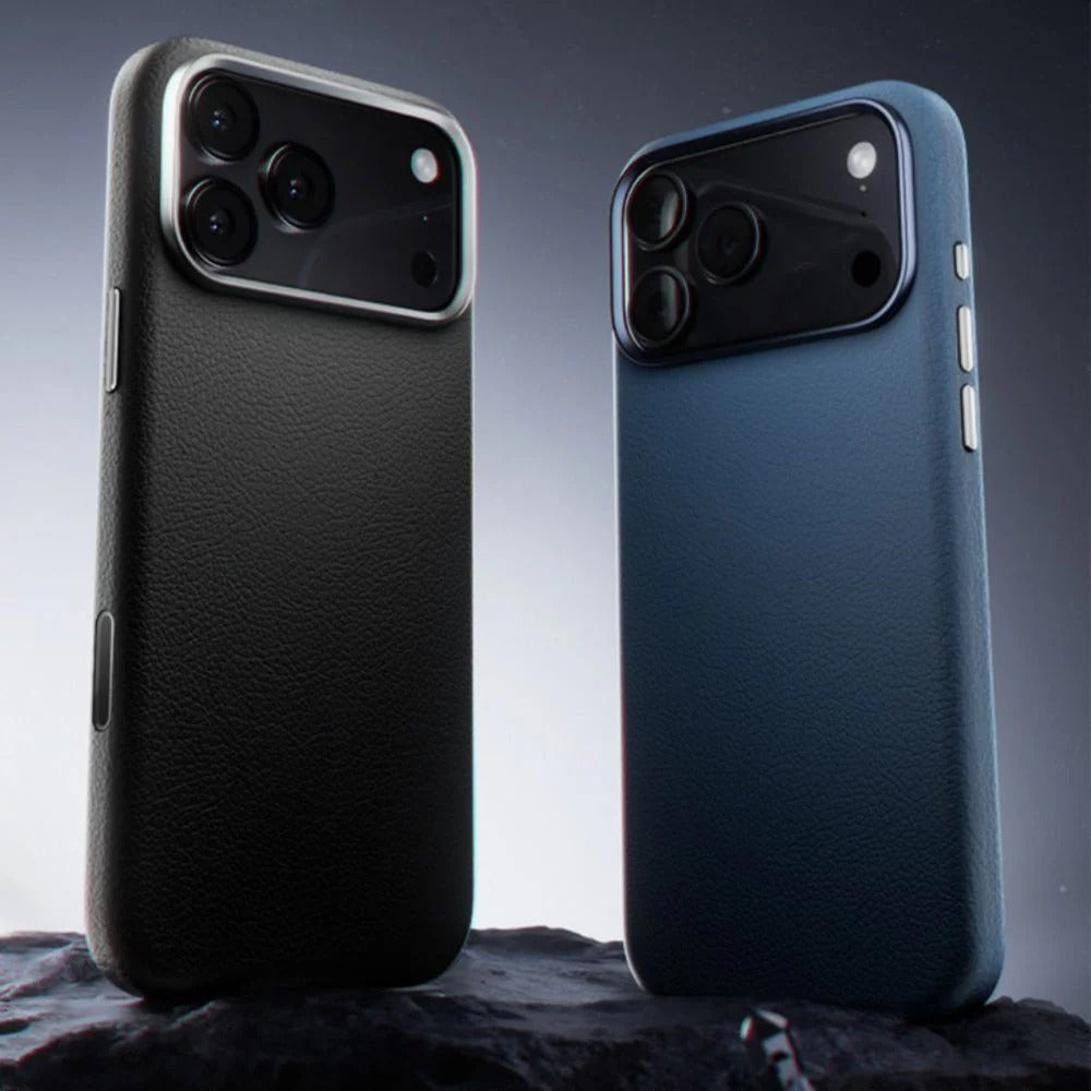 iPhone 17 Pro Max Business Style Leather Case with Camera Control Button - Black