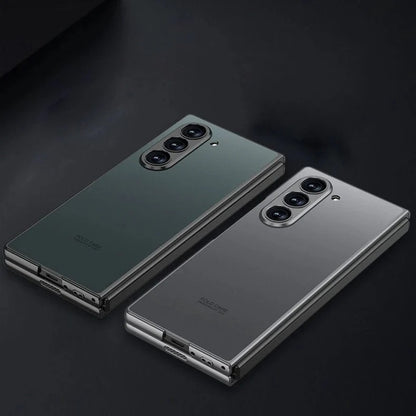 Samsung Galaxy Z Fold 6 Matte Frosted Shine Case with Camera & Front Glass Protection