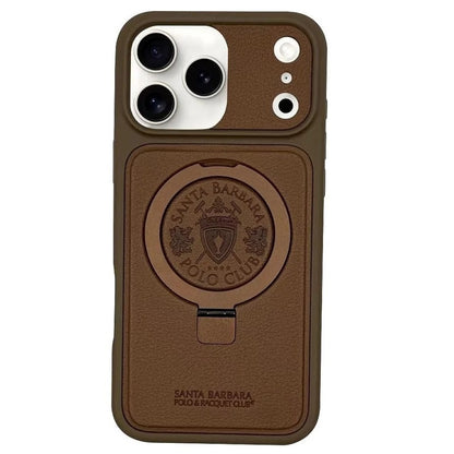 iPhone 17 Pro Leather Case, Original Santa Barbara Primo Series Leather Back Cover - Brown