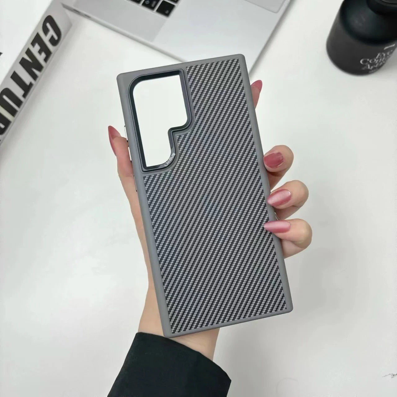 Samsung Galaxy S24 Ultra Soft Carbon Case with Metal Camera Protection