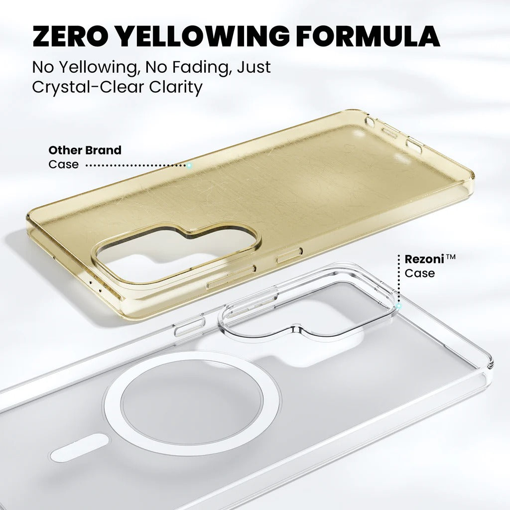 Samsung Galaxy S26 Ultra Anti Yellowing Cristal Clear Transparent Case with Magsafe