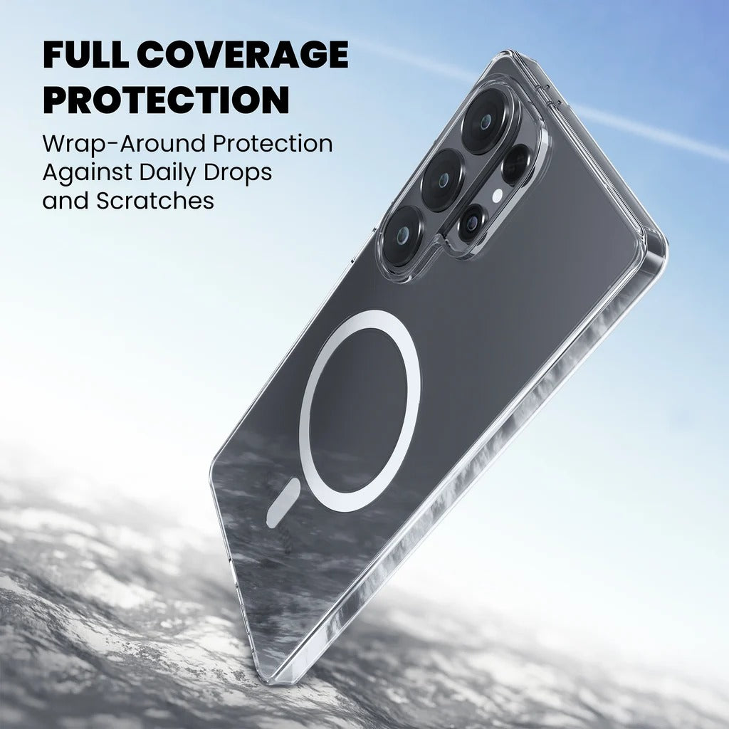 Samsung Galaxy S25 Ultra Anti Yellowing Cristal Clear Transparent Case with Magsafe