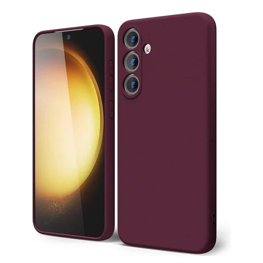 Samsung Galaxy S24 Liquid Silicon Case With Logo-Wine