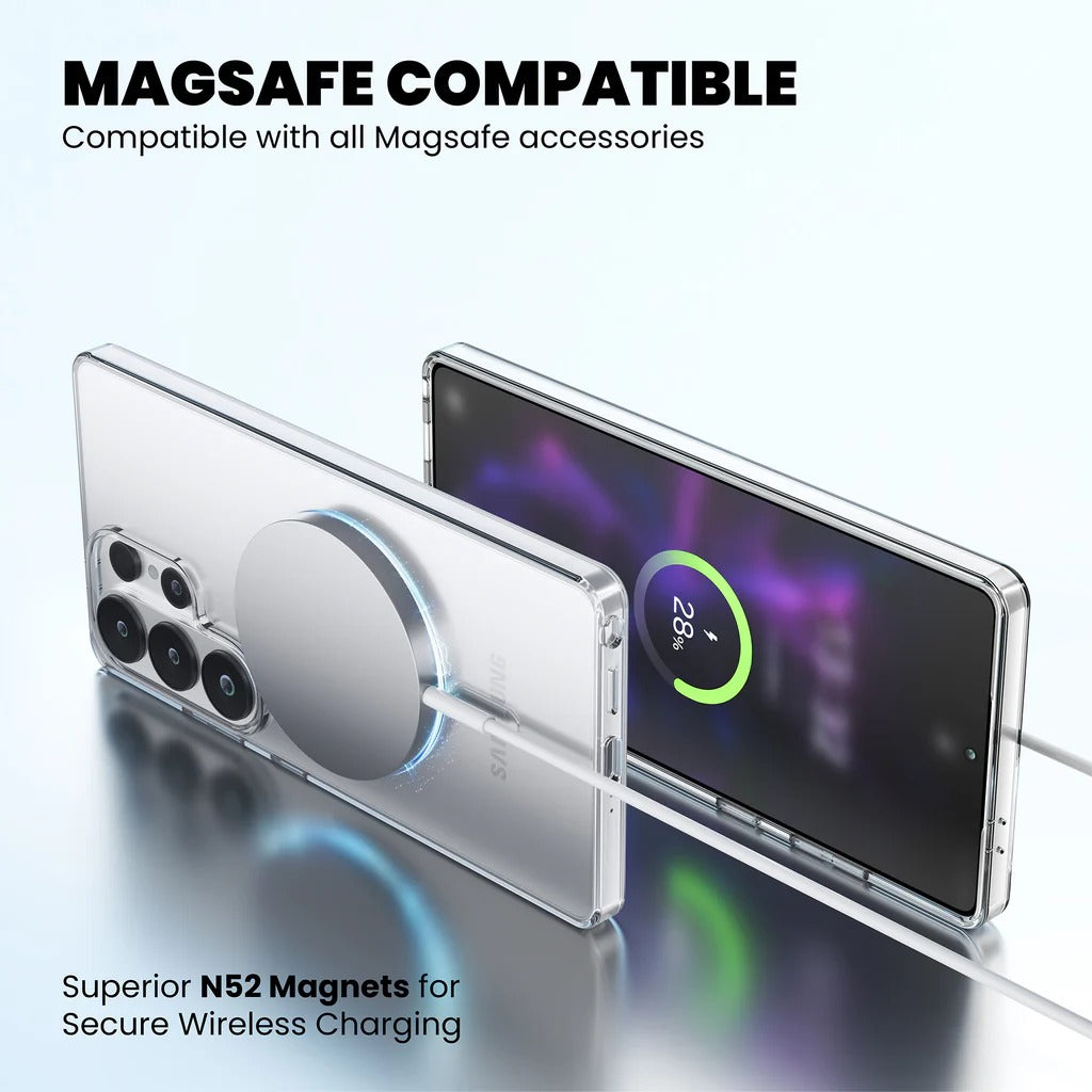Samsung Galaxy S26 Ultra Anti Yellowing Cristal Clear Transparent Case with Magsafe