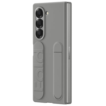 Samsung galaxy Z Fold7 Skin Feel Matte Case with Silicon Band & Stand - White