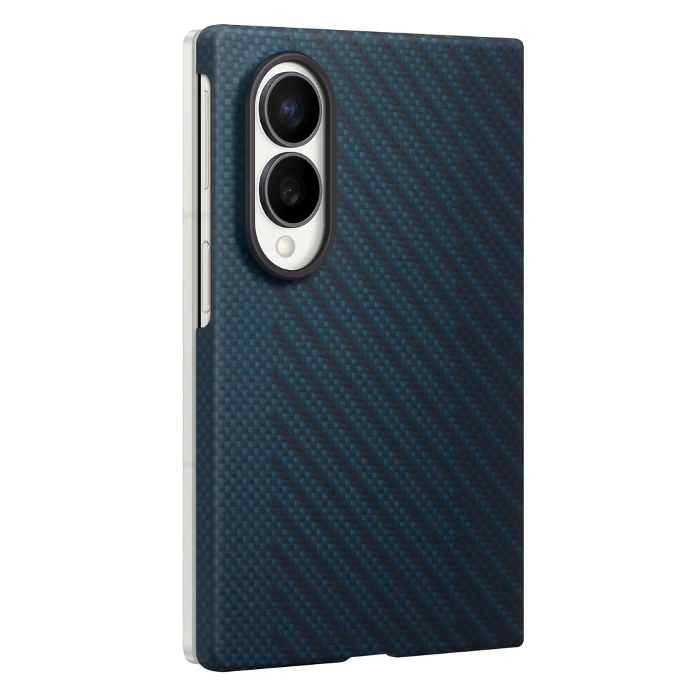 Samsung Z Fold8 Carbon Case, 0.8mm Slim Carbon Fiber Back Cover with Magsafe - Blue