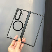 Samsung Galaxy Z Fold 7 Shockproof Case with Front Glass and Hinge Protection with Magsafe - Clear