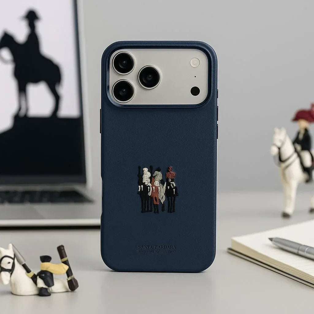 iPhone 17 Pro Max Santa Barbara Justin Series Leather Case with Magsafe - Blue