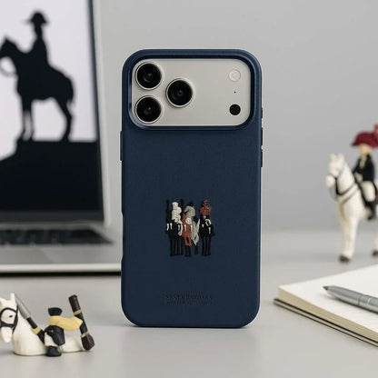 iPhone 17 Pro Max Santa Barbara Justin Series Leather Case with Magsafe - Blue