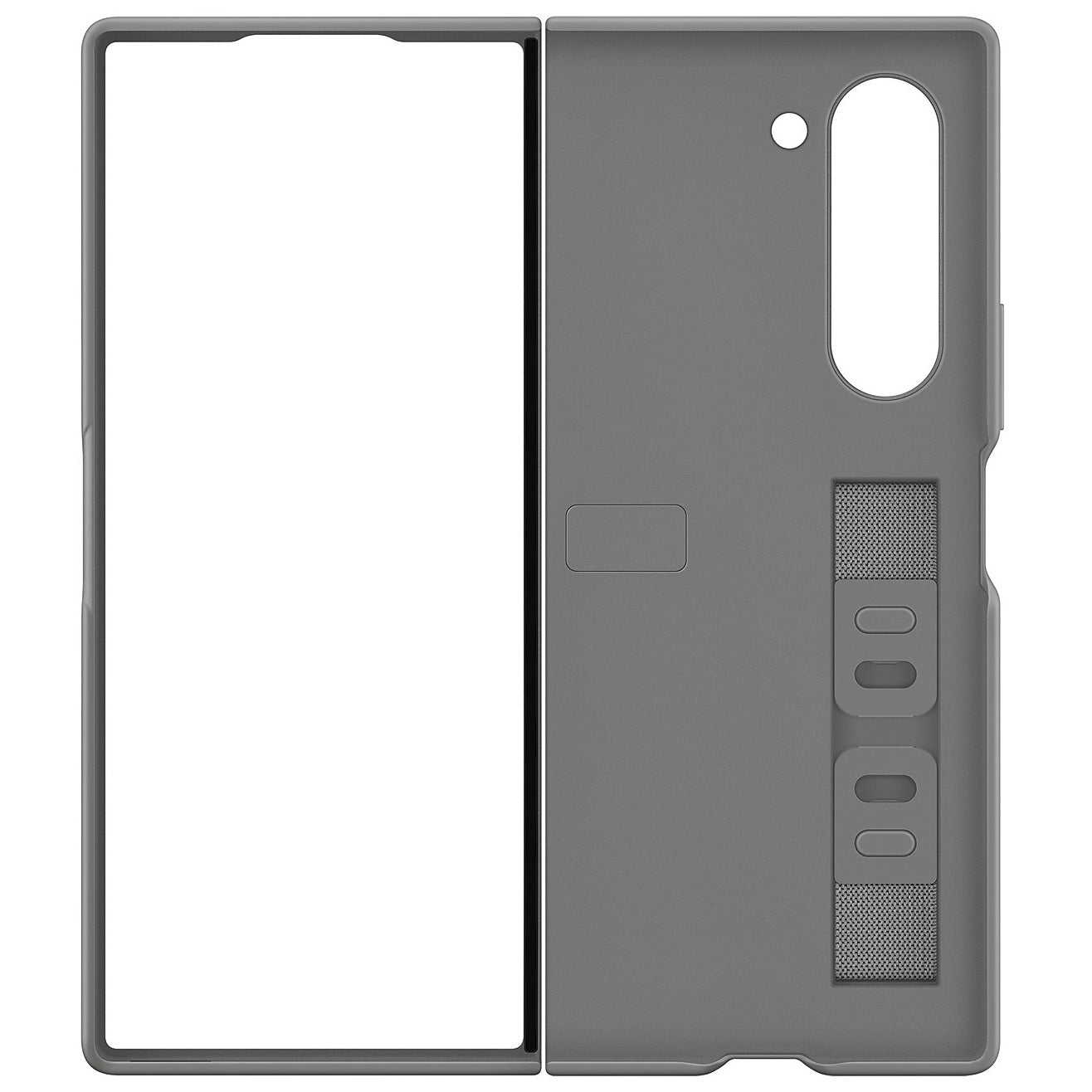 Samsung galaxy Z Fold7 Skin Feel Matte Case with Silicon Band & Stand - White