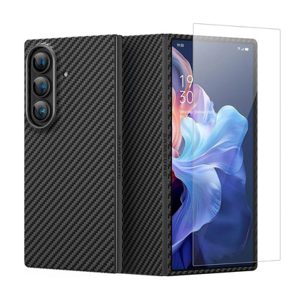 Samsung Z Fold8 Ultra Carbon Case, 0.8mm Ultra Thin Carbon Fiber Kevlar 1500D Case Front Glass