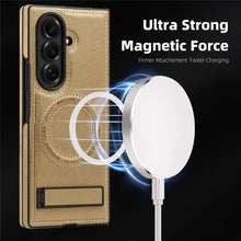 Samsung Galaxy Z Fold7 Leather Case with MagSafe & Kickstand