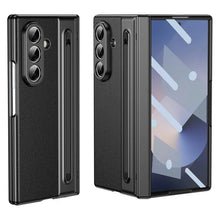 Samsung Galaxy Z Fold7 Plating Leather Case with Stylus & Glass Protection