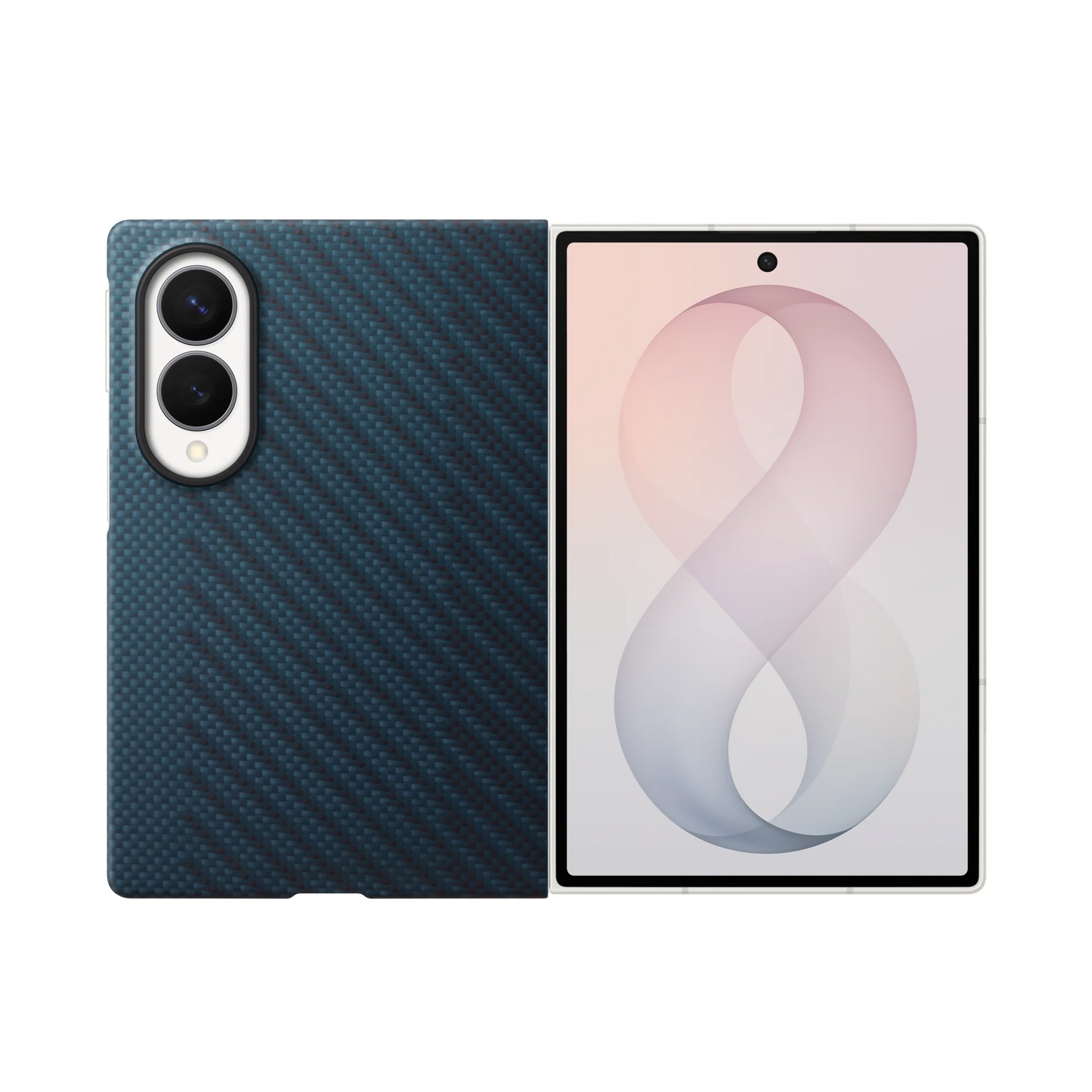 Samsung Z Fold8 Carbon Case, 0.8mm Slim Carbon Fiber Cover with Magsafe and Logo