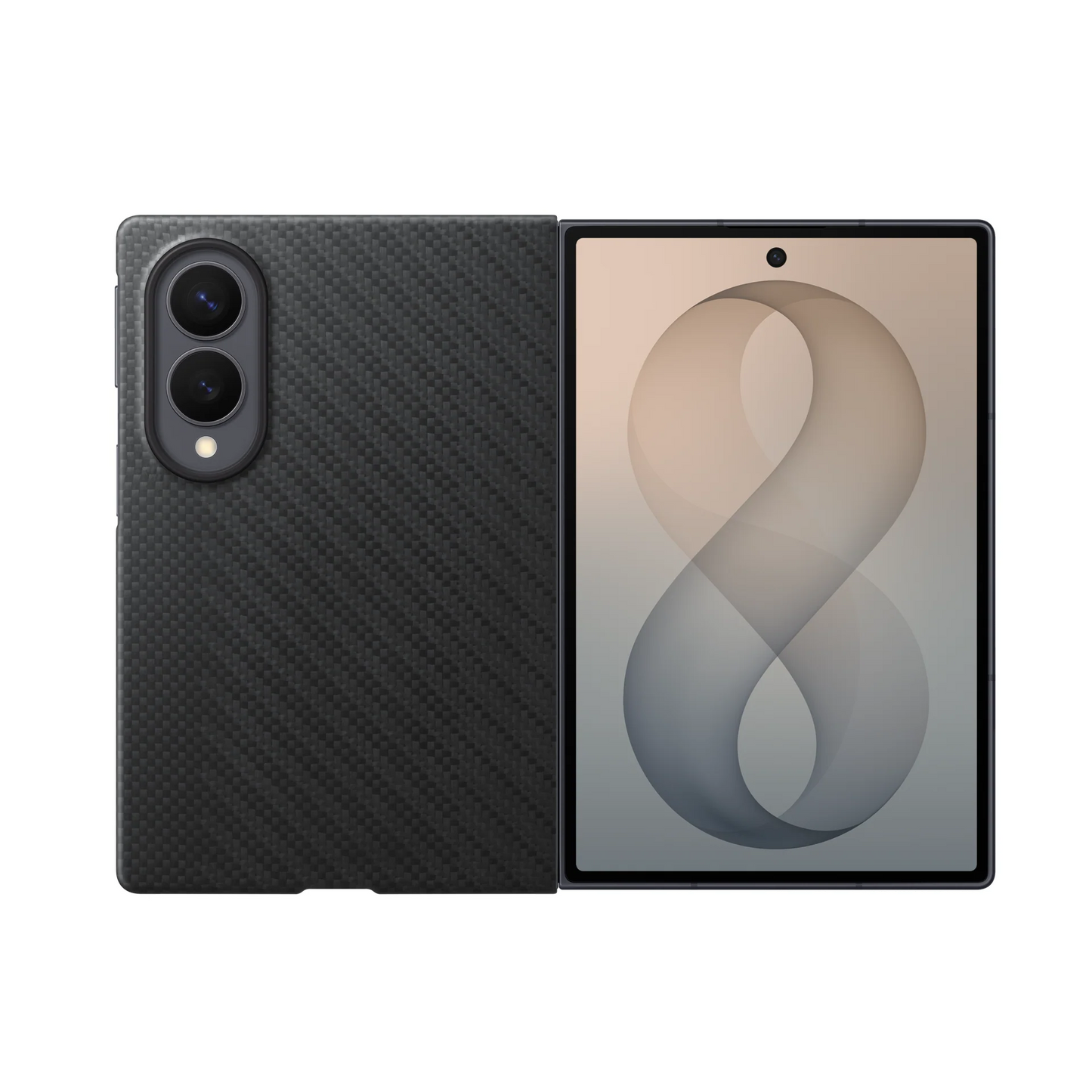 Samsung Z Fold8 Carbon Case, 0.8mm Slim Carbon Fiber Cover with Magsafe and Logo