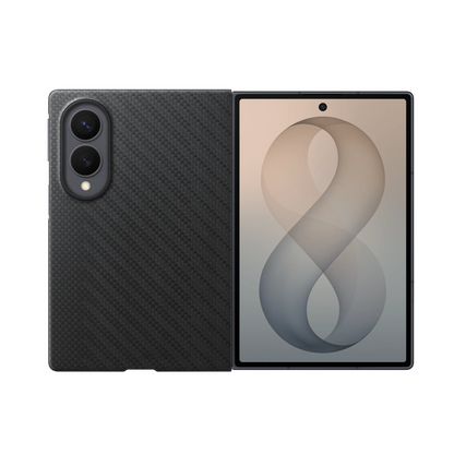 Samsung Z Fold8 Carbon Case, 0.8mm Slim Carbon Fiber Cover with Magsafe and Logo