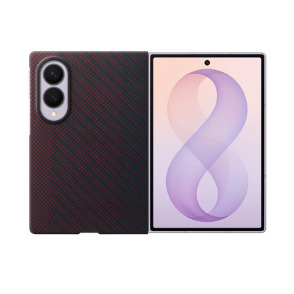 Samsung Z Fold8 Carbon Case, 0.8mm Slim Carbon Fiber Cover with Magsafe and Logo